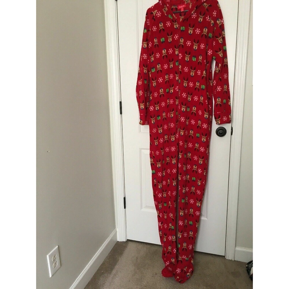 Macy's Family PJ's Men's Graphic Footed Pajamas Christmas Holiday Size Large